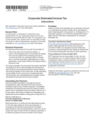Form DR0112EP Corporate Estimated Tax Payment Form - Colorado