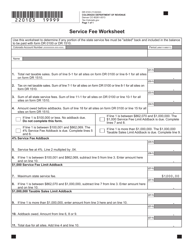 Form DR0103 Service Fee Worksheet - Colorado, Page 2