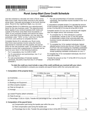 Form DR0113 Rural Jump-Start Zone Credit Schedule - Colorado