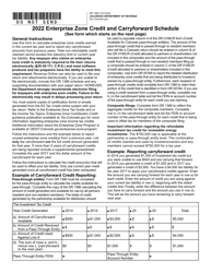 Form DR1366 Enterprise Zone Credit and Carryforward Schedule - Colorado