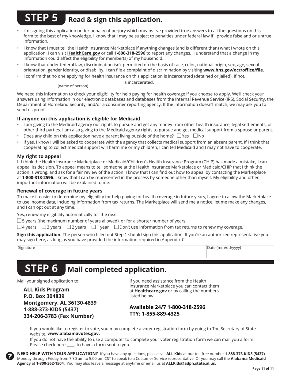 Application for Health Coverage  Help Paying Costs - Alabama, Page 12