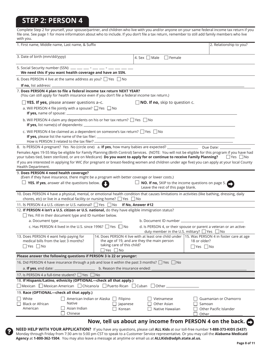 Alabama Application for Health Coverage & Help Paying Costs - Fill Out ...