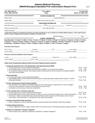 Document preview: Form 373 Dmard/Biological Injectables Prior Authorization Request Form - Alabama