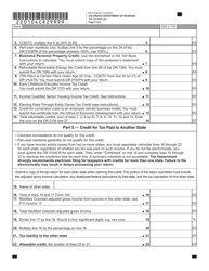 Form DR0104CR Individual Credit Schedule - Colorado, Page 2