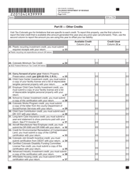 Form DR0104CR Individual Credit Schedule - Colorado, Page 3