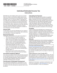 Document preview: Form DR0104EP Colorado Estimated Income Tax Payment Form - Colorado, 2023