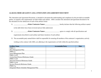 Document preview: Alabama Medicaid Agency (Ama) Attestation and Agreement Document - Alabama