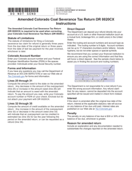 Form DR0020CX Amended Colorado Coal Severance Tax Return - Colorado