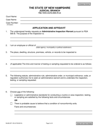 Form NHJB-2571-DS Application and Affidavit - New Hampshire, Page 2