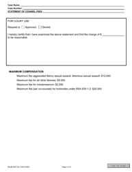 Form NHJB-4047-SE Statement of Counsel Fees - New Hampshire, Page 2