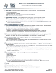 Project Setup Request Processes and Checklist - Homeowner Reconstruction Assistance (HRA) - Texas, Page 5