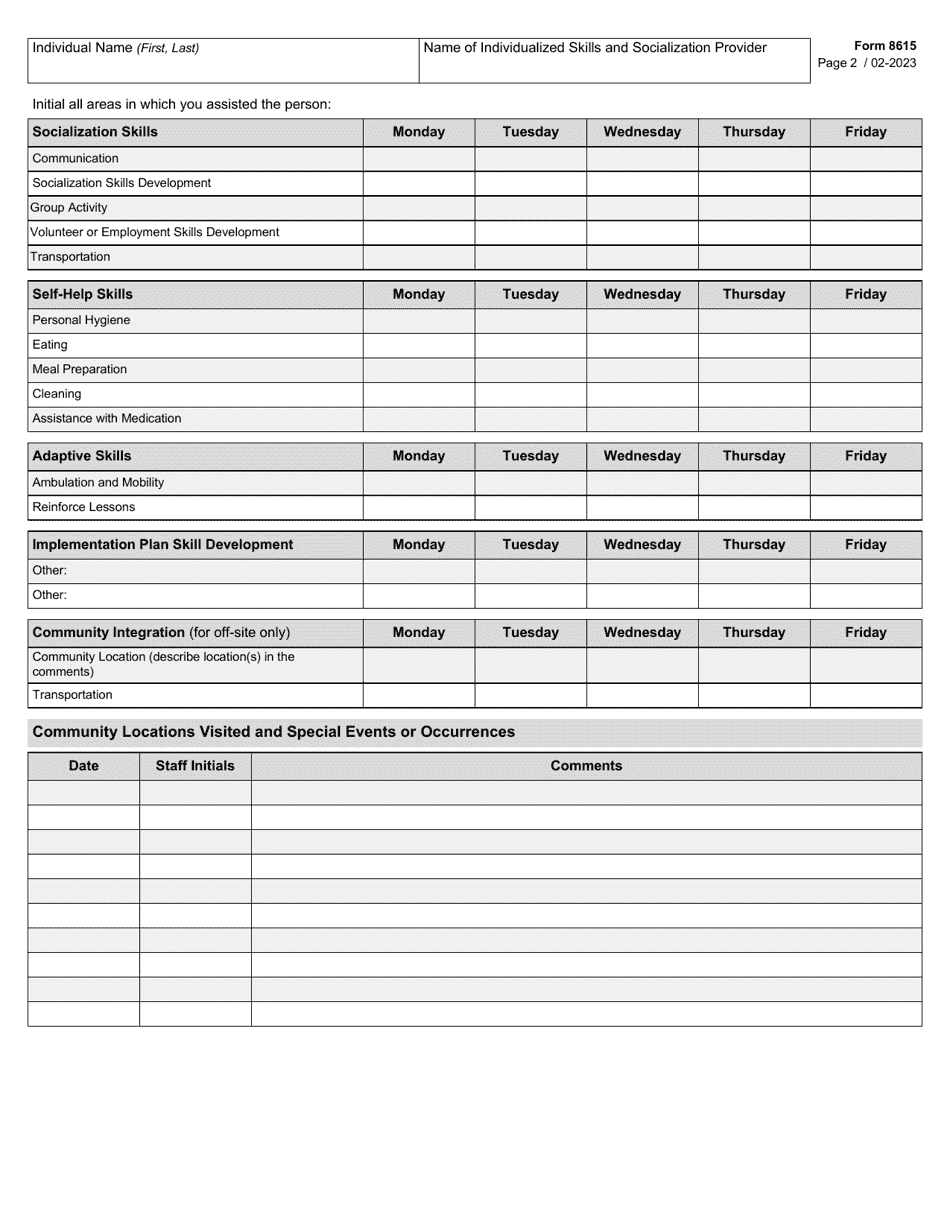 Form 8615 - Fill Out, Sign Online and Download Fillable PDF, Texas ...