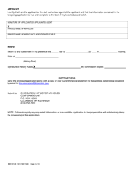 Form BMV3148 Application for Self-insurance General - Ohio, Page 3
