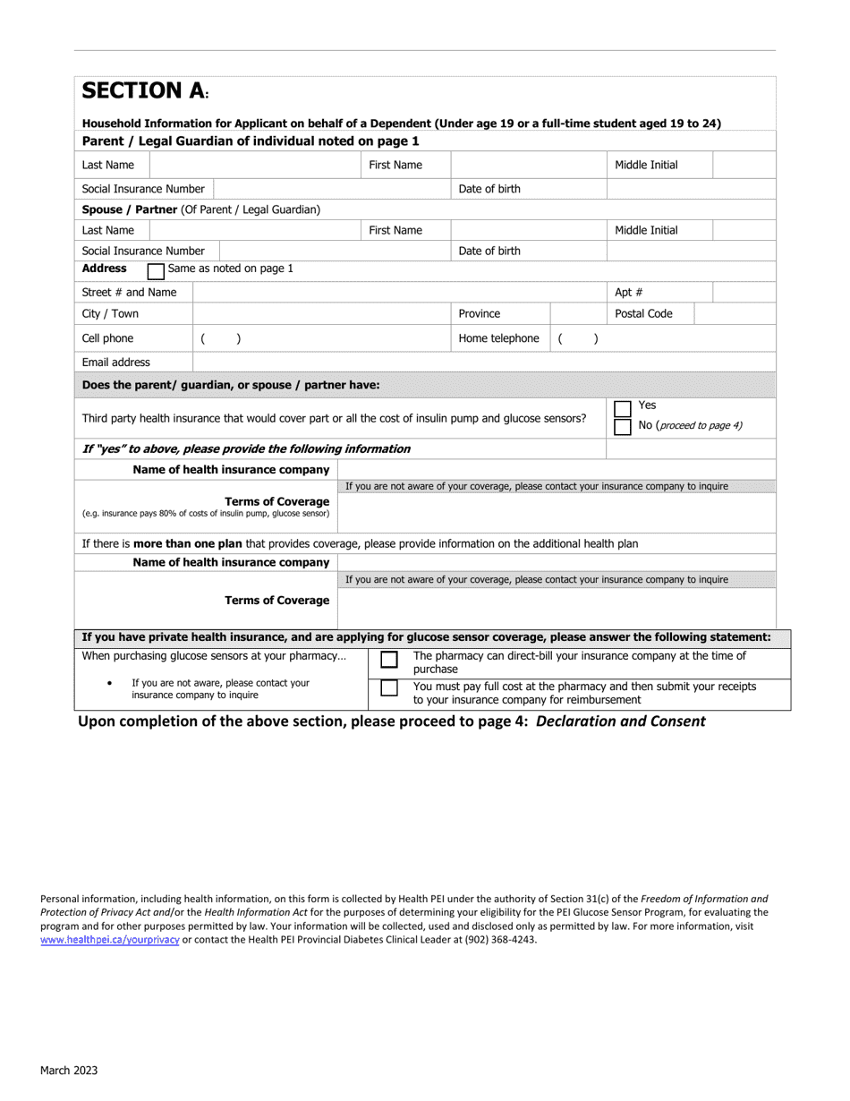 Insulin Pump Program and Glucose Sensor Program Renewal Form - Prince Edward Island, Canada, Page 2