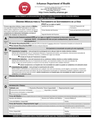HIPAA Permite La Divulgacion De Polst a Otros Provedores De Atencion Medica Como Sea Necesario - Arkansas (Spanish), Page 3