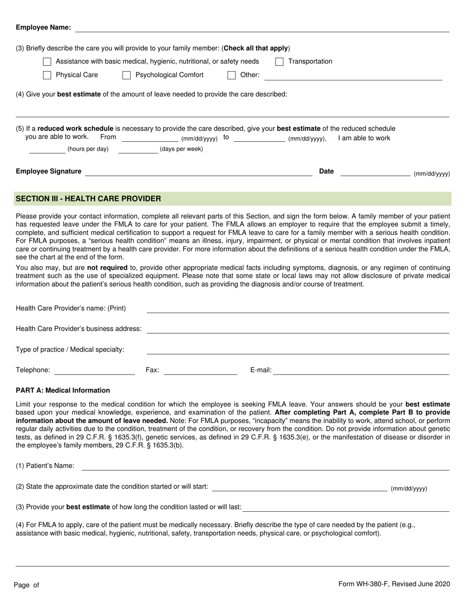 Form WH380F Download Fillable PDF or Fill Online Certification of