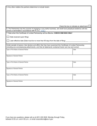 Form 300 Certificate of Limited Partnership - Domestic Limited Partnership - Rhode Island, Page 4