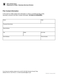 Form 300 Certificate of Limited Partnership - Domestic Limited Partnership - Rhode Island, Page 5