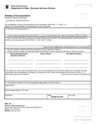 Form 114 Articles of Incorporation - Domestic Benefit Corporation - Rhode Island, Page 2
