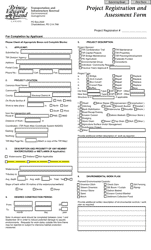 Project Registration and Assessment Form - Prince Edward Island, Canada