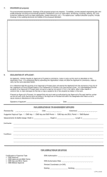 Project Registration and Assessment Form - Prince Edward Island, Canada, Page 2