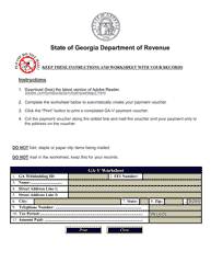 Form GA-V Withholding Monthly Payment Voucher - Georgia (United States)