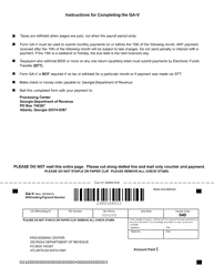 Form GA-V Withholding Monthly Payment Voucher - Georgia (United States), Page 2