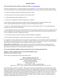 Foreign Corporation or Cooperative Merger Form - Minnesota, Page 3