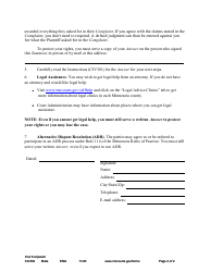 Form CIV802 Civil Summons - Minnesota, Page 2