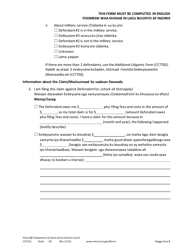 Form CCT102 Plaintiff&#039;s Statement of Claim - Minnesota (English/Somali), Page 3