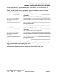 Form CCT102 Plaintiff&#039;s Statement of Claim - Minnesota (English/Somali), Page 5