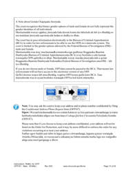 Form OFP101 Instructions - Asking for an Order for Protection (Ofp) - Minnesota (English/Somali), Page 13