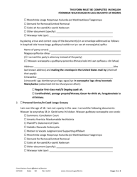 Form CCT103 Conciliation Court Affidavit of Service - Minnesota (English/Somali), Page 2