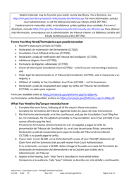 Instructions for Form CCT102 Plaintiff&#039;s Statement of Claim - Minnesota (English/Spanish), Page 2