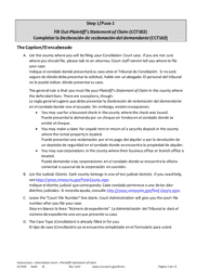 Instructions for Form CCT102 Plaintiff&#039;s Statement of Claim - Minnesota (English/Spanish), Page 5