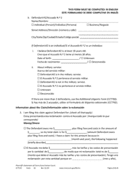 Form CCT102 Plaintiff&#039;s Statement of Claim - Minnesota (English/Spanish), Page 3