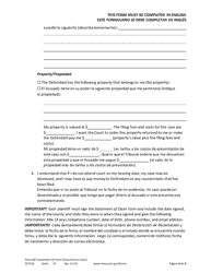 Form CCT102 Plaintiff&#039;s Statement of Claim - Minnesota (English/Spanish), Page 4