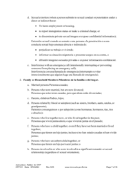 Form OFP101 Instructions - Asking for an Order for Protection (Ofp) - Minnesota (English/Spanish), Page 7