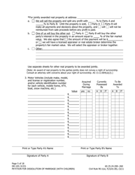 Form DR-105 Petition for Dissolution of Marriage (With Children) - Alaska, Page 5