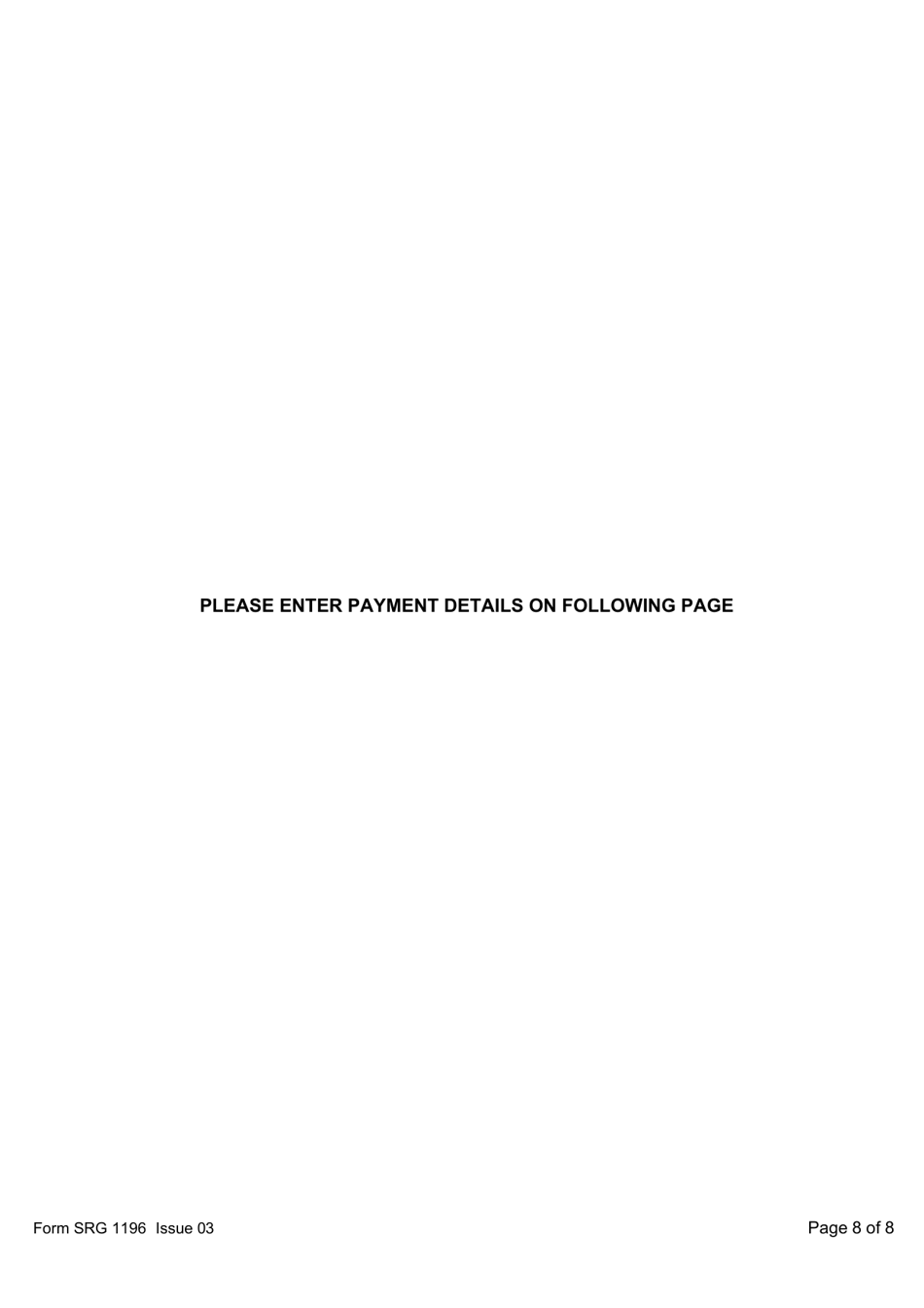 Form SRG1196 Application for Approval or Change to Approval to Conduct Instructor Refresher Seminars Under UK Aircrew Regulation Annex VII - Part-Ora - United Kingdom, Page 8