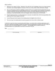 Form RI-RE002 Court-Approved Official Reporter Pro Tempore Agreement - County of Riverside, California, Page 2