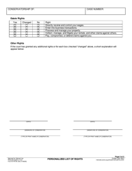 Form RI-PR105 Personalized List of Rights - County of Riverside, California, Page 2