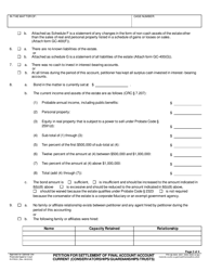 Form RI-PR033 Petition for Settlement of Account - County of Riverside, California, Page 2