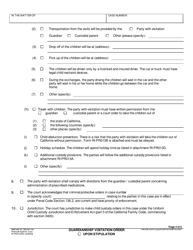 Form RI-PR013 Guardianship Visitation Order - County of Riverside, California, Page 4