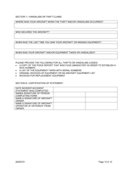 Aircraft Incident/Accident Statement - Flight Operations Program - Louisiana, Page 13