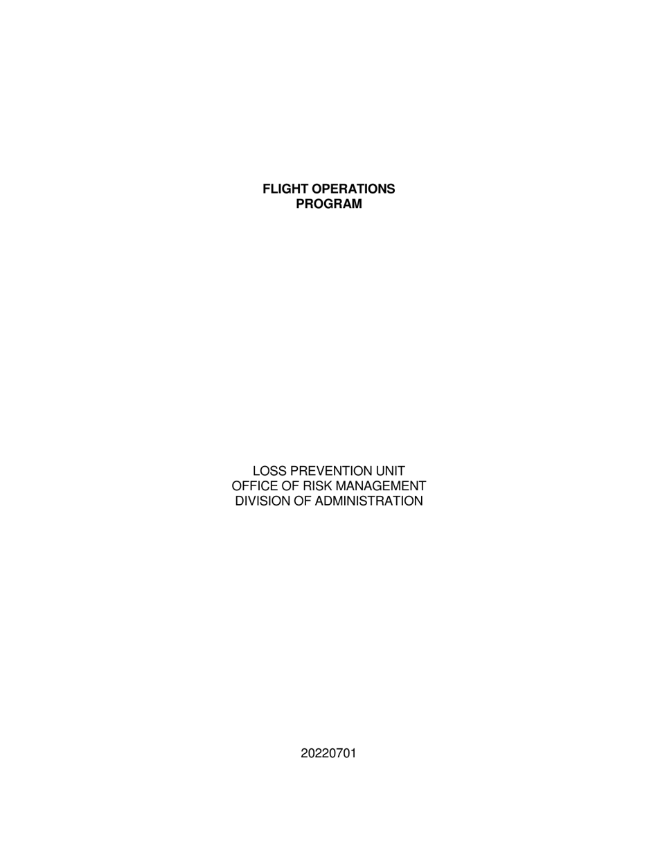 Aircraft Incident / Accident Statement - Flight Operations Program - Louisiana, Page 1