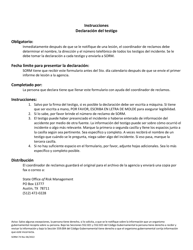 Formulario SORM-74 Declaracion Del Testigo - Texas (Spanish), Page 2