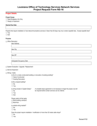 Form NS-16 Project Request Form - Louisiana, Page 2