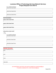 Form NS-16 Project Request Form - Louisiana, Page 5