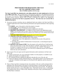 Tax Land Sale Procedures and Request Form - Louisiana, Page 2
